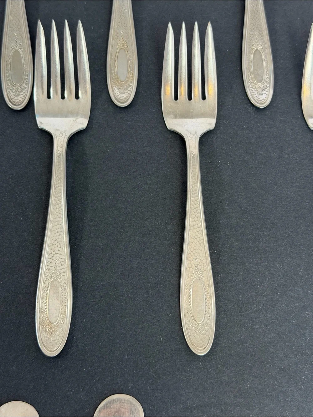 National Silver Co S.E.B. EPNS Silverplate Flatware 37pc Spoons Forks Knives